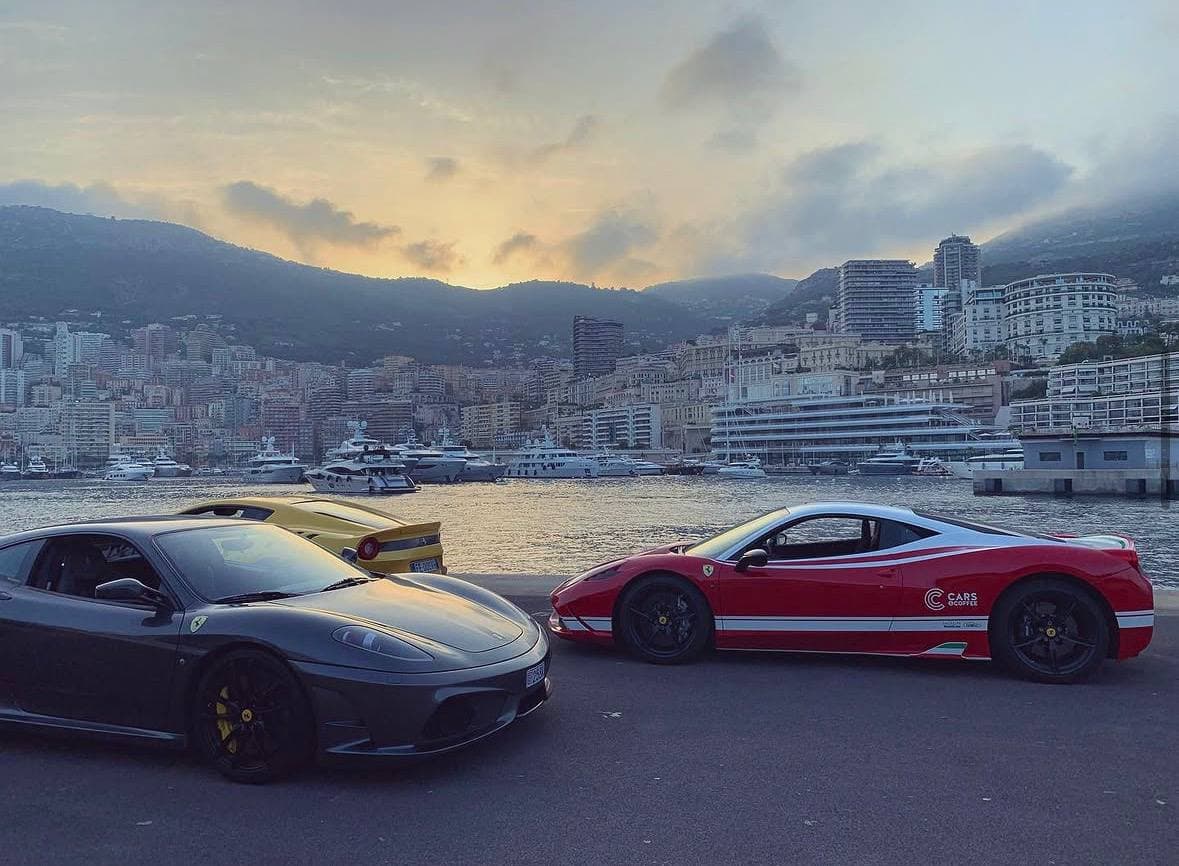 Sports cars by the harbour in Monaco
